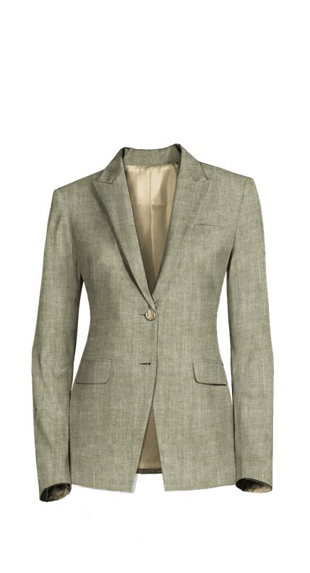 Sage Green Herringbone Linen Wide Leg Pant Suit Sumissura