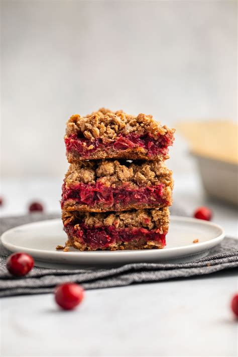 Cranberry Orange Crumble Bars Vegan Glutenfree Frommybowl From My Bowl