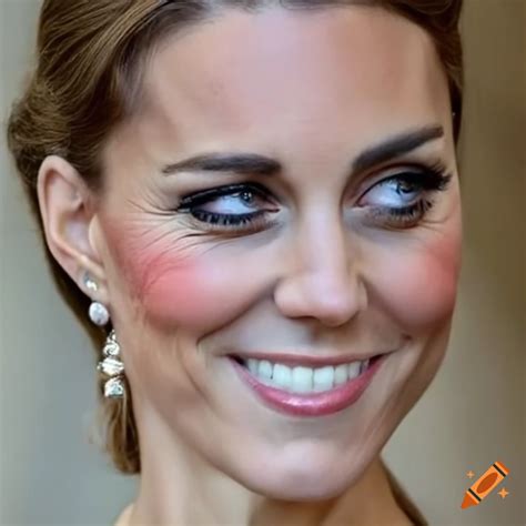 Portrait Of Princess Kate In A Delicate Satin Gown On Craiyon