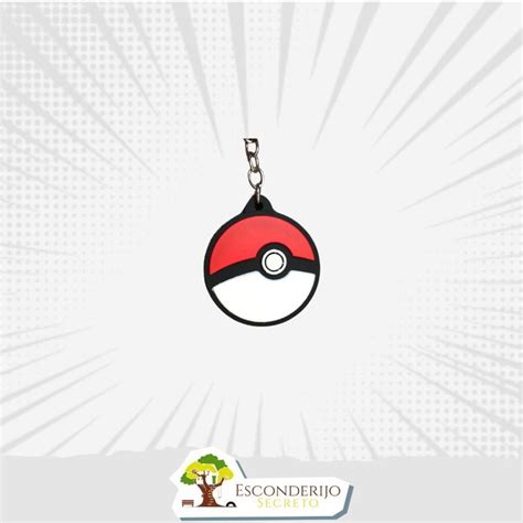 Chaveiro Emborrachado Animes Pokémon Pokebola Esconderijo