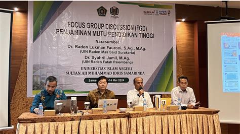 Lpm Uin Sultan Aji Muhammad Idris Samarinda Laksanakan Fgd Penjaminan