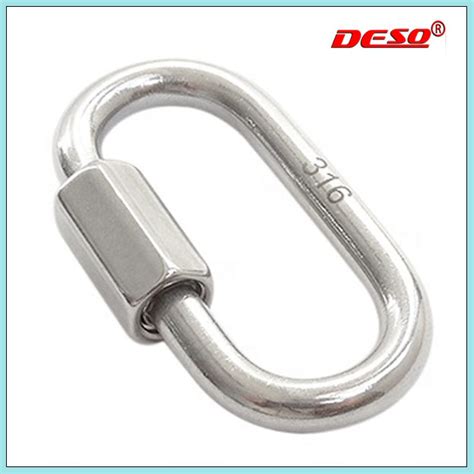 Screw Carabiner Rigging Stainless Steel Quick Link For Chain Quick