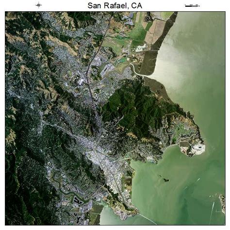 Aerial Photography Map of San Rafael, CA California