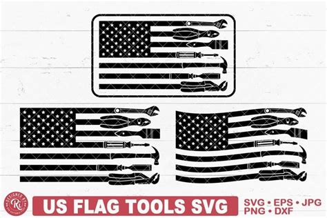 Us Flag Tools Svg Mechanic Logo Carpenter Handyman Cricut