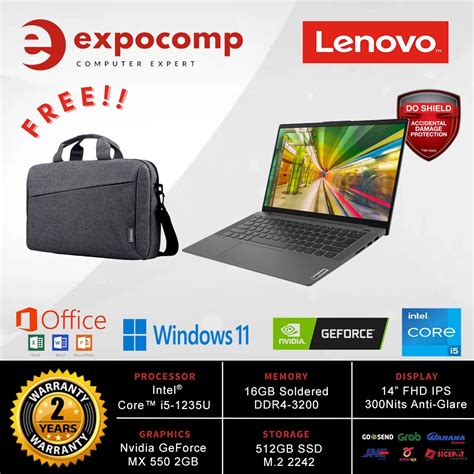 Jual LENOVO IDEAPAD SLIM 5i IP 5 14IAL7 5RID GREY CORE I5 1235U