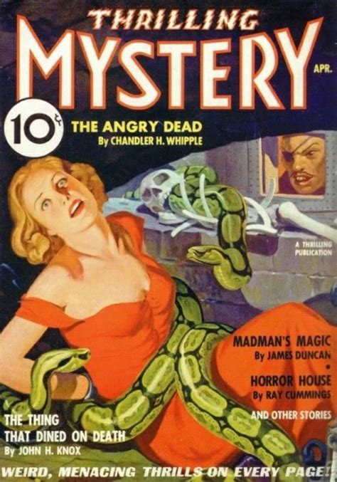 Thrilling Mystery Pulp Fiction Magazine Cover Mystery Pulp Fiction