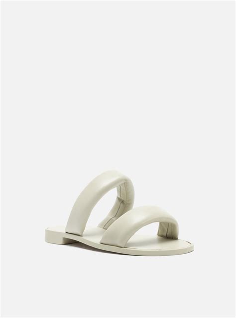 Sandália Rasteira Nude Arezzo Couro ZZ MALL