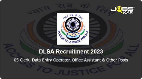 Dlsa Recruitment Apply For Clerk Data Entry Operator Office