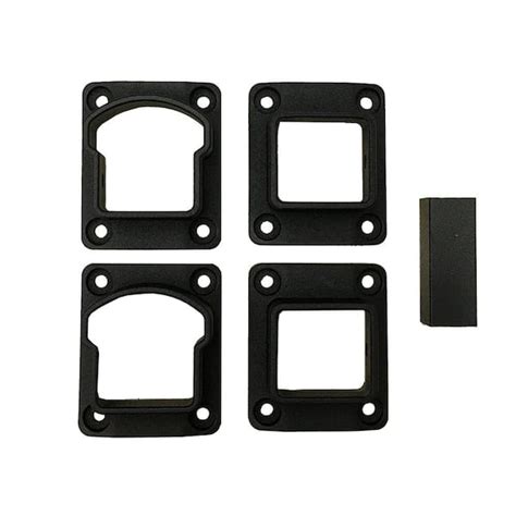 Weatherables Stanford Textured Black Straight Railing Bracket Kit 4 Piece Abal Strghtkit Brd