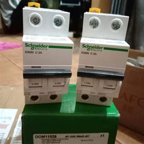 Jual Mcb Schneider Ic60n 2p 2a 4a Original Sni Shopee Indonesia