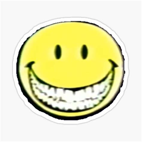 Smiley Sticker For Sale By Dixieflatliner Redbubble