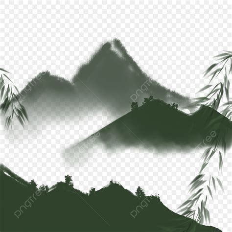 Chinese Style Ink Painting Ink Painting Ancient Wind Far Mountain