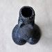 Black Paper Mache Vase Female Nude Torso Naked Body Paper Pulp Artwork