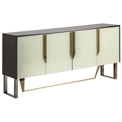 Black Tinted Glass Sideboard At 1stdibs