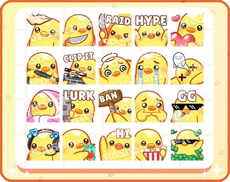 Twitch Emote Cute Chick Mega Pack Emotes 20 Emotes Ready Etsy