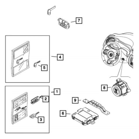 Mopar 6DB91LXHCA Keyless Entry Transmitter