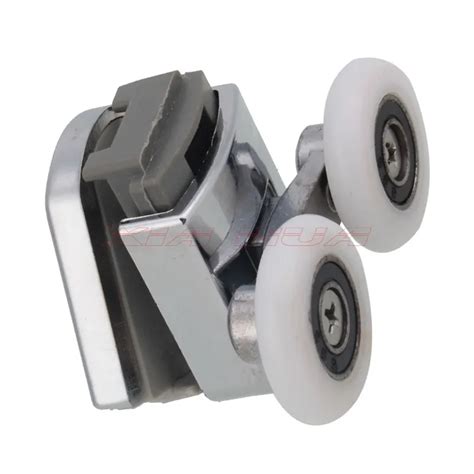 2pcs 55x23mm Zinc Alloy Shower Door Spring Rollers Double Shower Door Bottom Rollers Bathroom