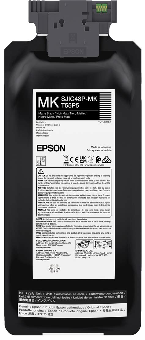 SJIC48P MK Matt Black Ink Cartridge For ColorWorks C8000e Tintas