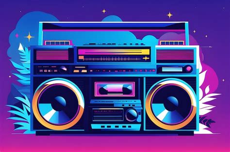 Premium Photo Illustrate A Of A Vintage 90s Boombox