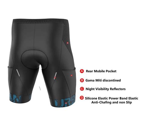 Men's Pro Padded Cycling Shorts with Hidden Cargo Pockets - Urban Cycling Apparel