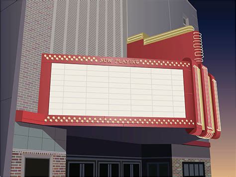 Movie Theater Marquee Illustrations, Royalty-Free Vector Graphics ...