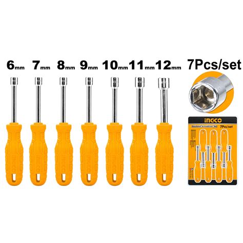 Ingco HKNSD0701 7Pcs Nut Screwdriver Set Vikas Tool Mart