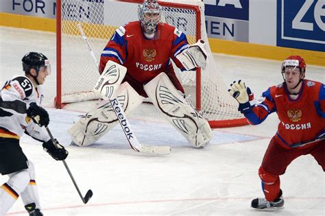 Russian Ice Hockey Team Playing Against Germany Editorial Photography ...