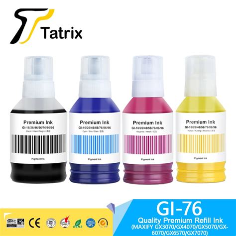 Tatrix GI 76 GI76 GI 76 Premium Compatible Refill Ink For Canon MAXIFY