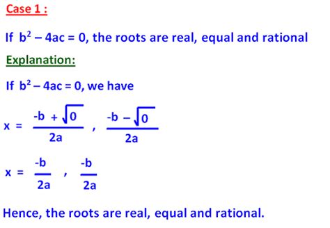 Properties Of Quadratic Equations