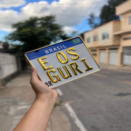 Placa Padr O Mercosul Moto Dourado K Kero Placas