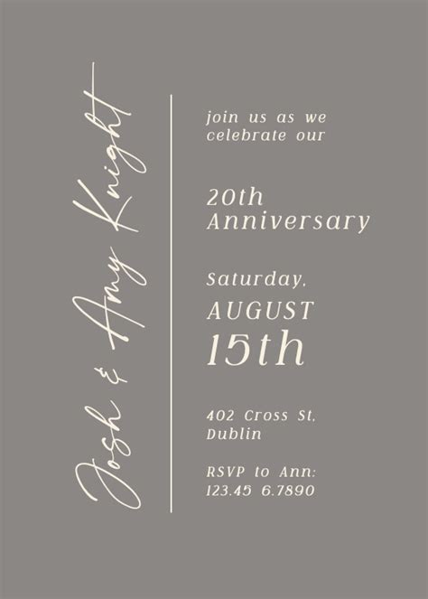 Elegant Golden Lines Anniversary Invitation Template Free Greetings Island