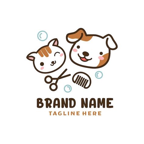 Premium Vector Grooming Pets Care Logo Design Vector