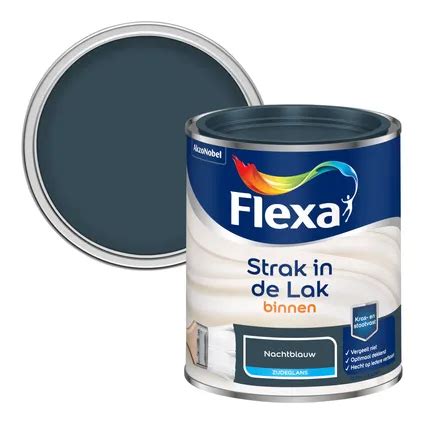 Flexa Strak In De Lak Zijdeglans Nachtblauw 750ml