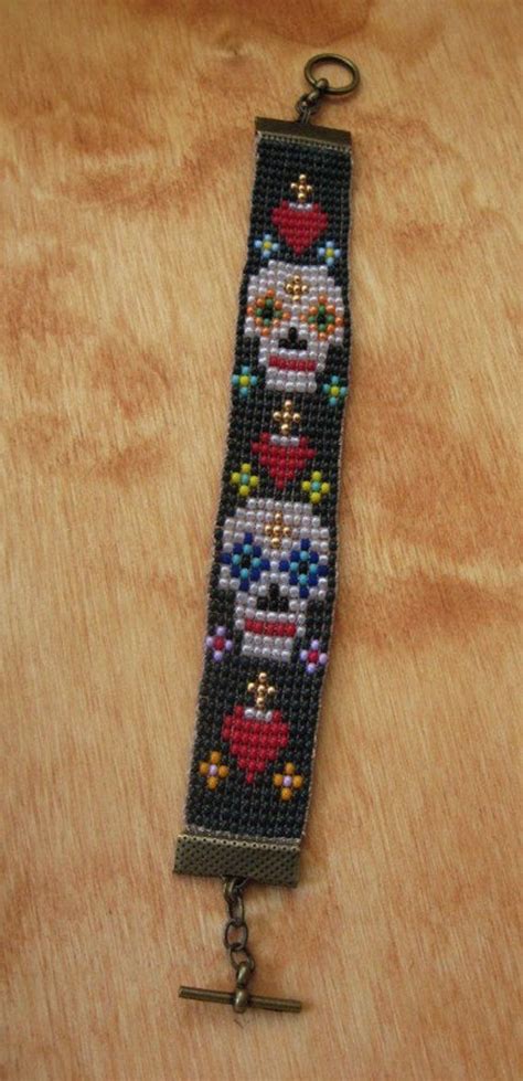 Day Of The Dead Beaded Bracelet