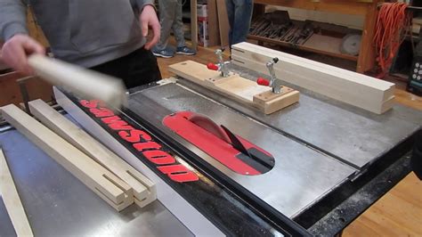 Cutting Tapered Legs With A Jig On The Table Saw Youtube