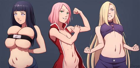 Hinata Sakura And Ino By Zoryc Hentai Foundry