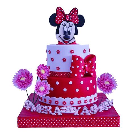 Minnie Mouse 2 Tier Theme Cake Mister Berry Best Cake Shop In Dubai