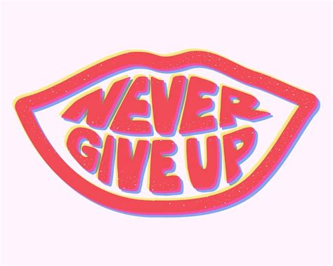 Premium Vector Risograph Groovy Retro Motivating Lettering In Lip