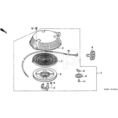 Honda Hrh K Hxe Mzbu Recoil Starter Diagram Ghs