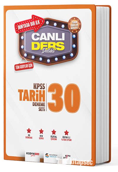 Kpss Tarih Canl Ders S Per Deneme Seti Akademi Denizi