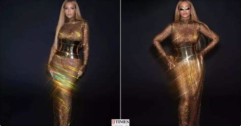 Beyonce is a goddess in sparkling sheer gold dress, pictures will make ...