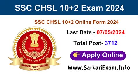 Ssc Chsl 102 Online Form 2024 Ssc Chsl Recruitment 2024