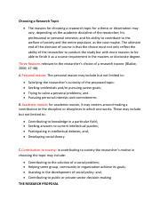 Choosing A Research Topic Pdf Choosing A Research Topic The Reasons