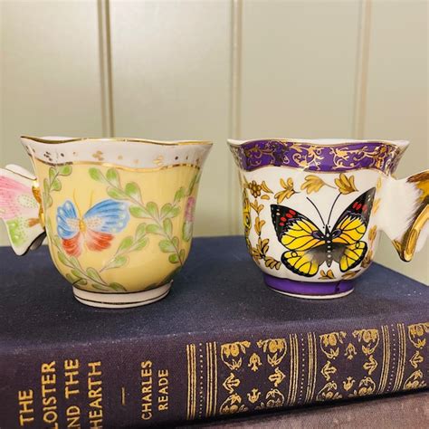 Butterfly Tea Cups Etsy