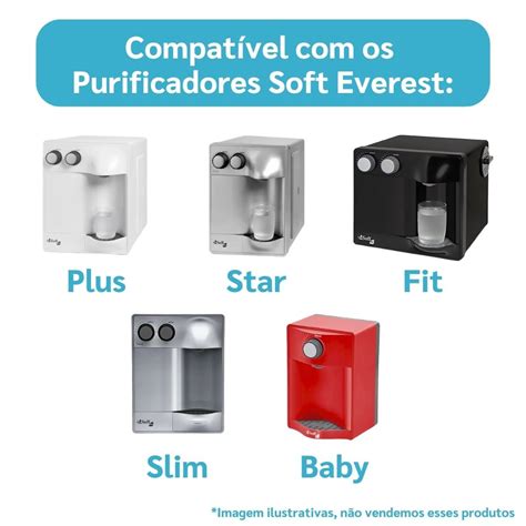 Refil Filtro Purificador Gua Bebedouro Soft Everest Filtros E Refis