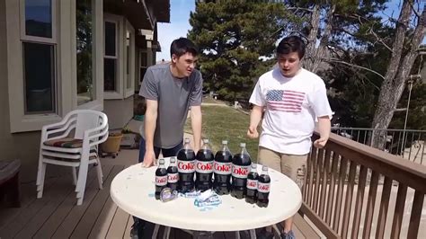 Diet Coke And Mentos Challenge Youtube