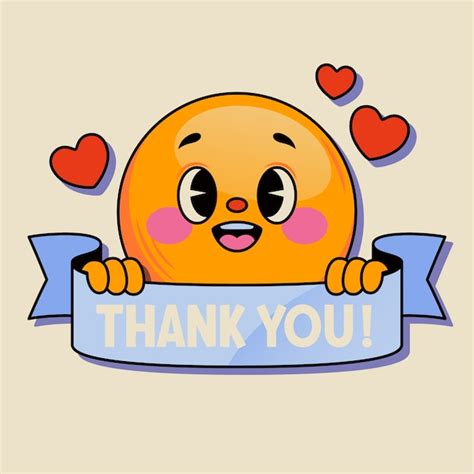 Premium Vector Thank You Emoji Illustration