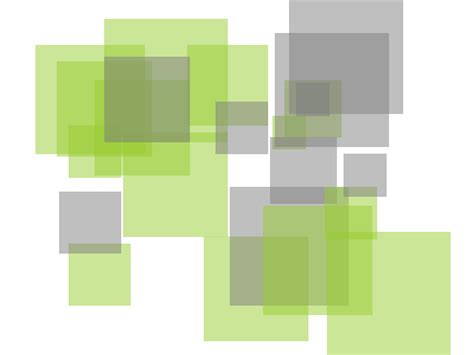 Abstract Grey Green Squares Overlay With Transparent Png Backgro