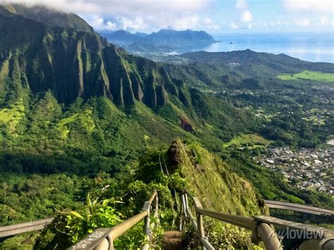 Stairway To Heaven Vue Sur La Baie De Honolulu Hawaii Adesivos