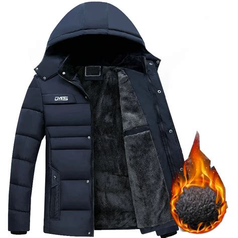 Grosso Inverno Quente Parka Masculino Velo Capuz Jaqueta De Inverno